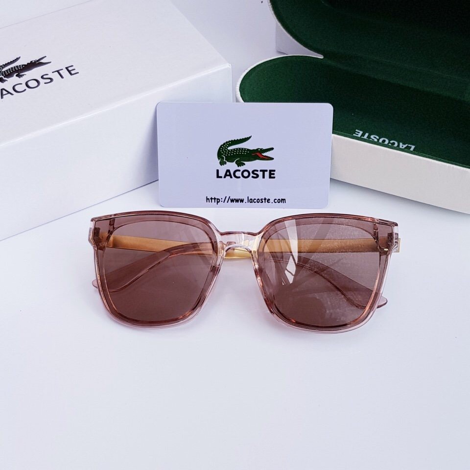 [giá tốt] Mắt kính chữ V hàn quốc chân vàng nâu nhạt B55