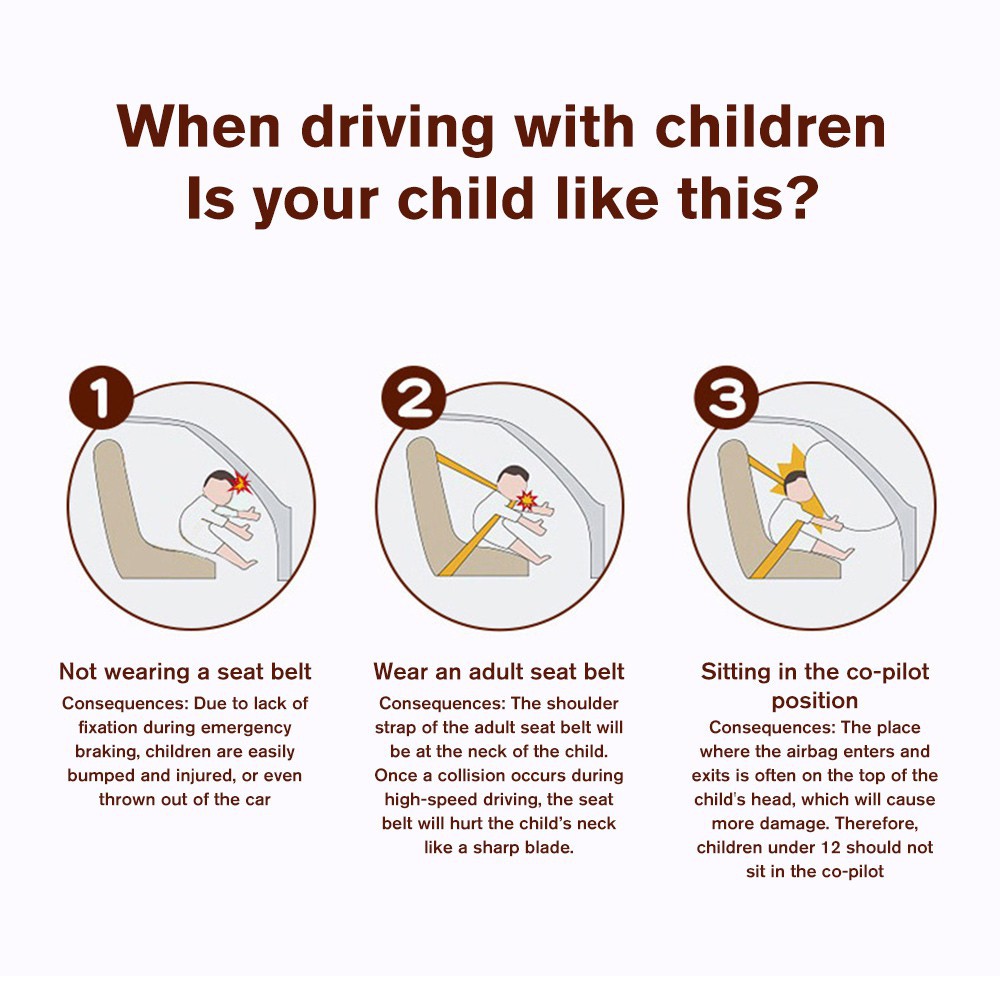 Đệm Lót Ghế Ngồi Xe Hơi An Toàn Cho Bé Từ 6-12 Tháng Tuổi