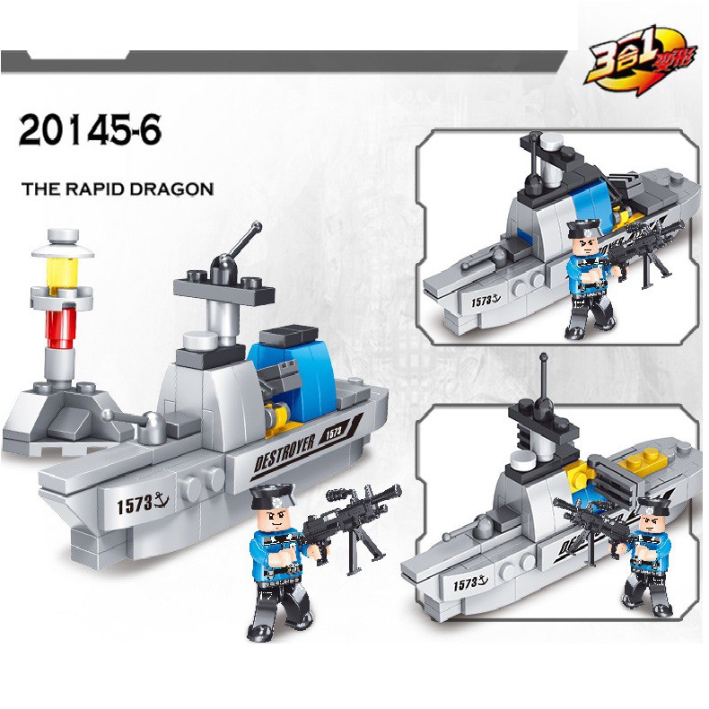 [740 CHI TIẾT] Bộ Lego lắp ráp xếp hình XE TĂNG THIẾT GIÁP 4 NÒNG SÚNG TOP LEVEL, HỘP 8 TRONG 1