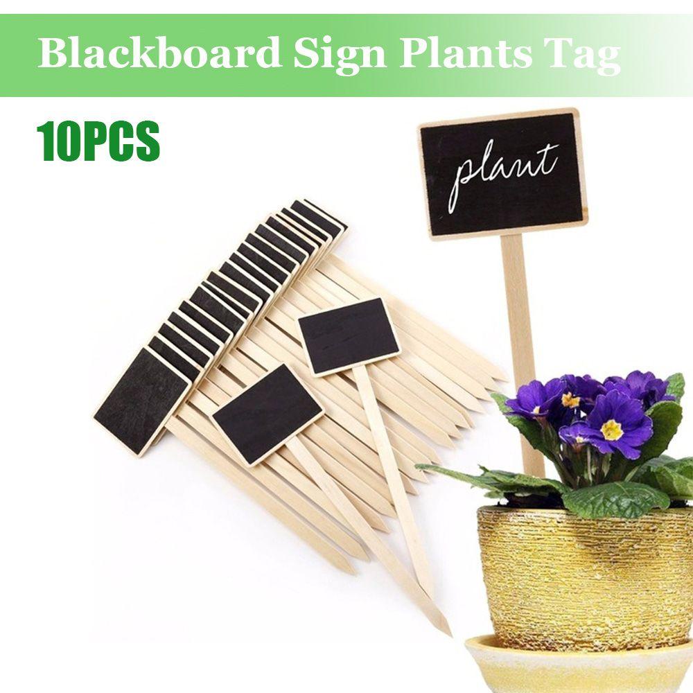 Bộ 10 Bảng Đen Mini Ghi Chú Gắn Chậu Cây Trang Trí Tiệc Cưới / Sân Vườn