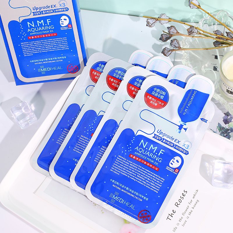 Mặt Nạ Mediheal NMF Aquaring Ampoule Mask Ex. Dưỡng Ẩm, Kiềm Dầu, Se Khít Lỗ Chân Lông, Kiểm Soát Bã Nhờn Chính Hãng