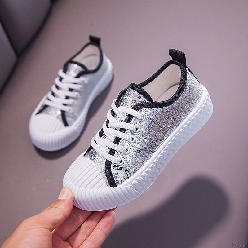 Giày Sneaker Đính Kim Sa Lấp Lánh Cho Bé