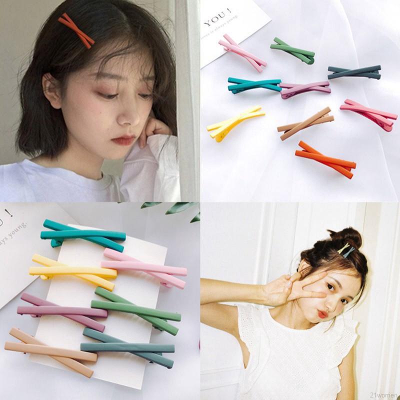 Kẹp tóc màu trơn hình chữ X thời trang Hàn Quốc cho nữ