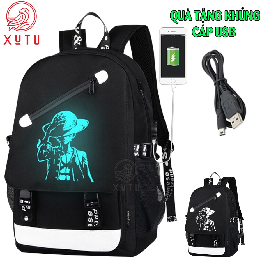 Balo nam nữ đi học đi chơi phát sáng Xutustore phong cách cá tính - TẶNG cáp sạc USB - Cặp đi học HOT nhất 2022