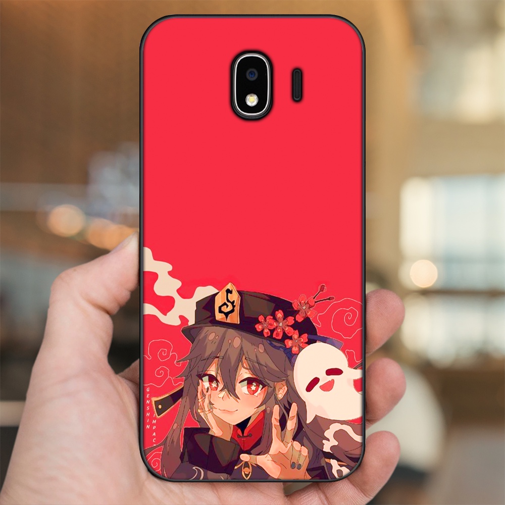 Ốp lưng Samsung J4 viền đen in hình Hutao Genshin Impact