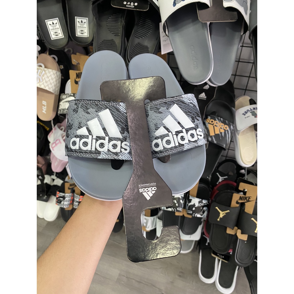 Dép nam adidas plus mono xám