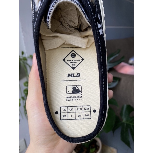 [Chính hãng] Giày sục MLB Mule màu đen dễ mang, MLB NY