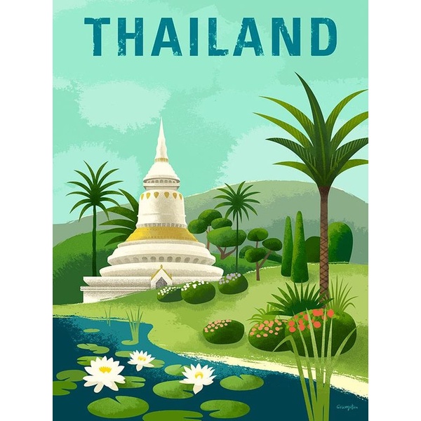 Bộ tranh đính đá 5D tự làm hình phong cảnh Thái Lan 30x40