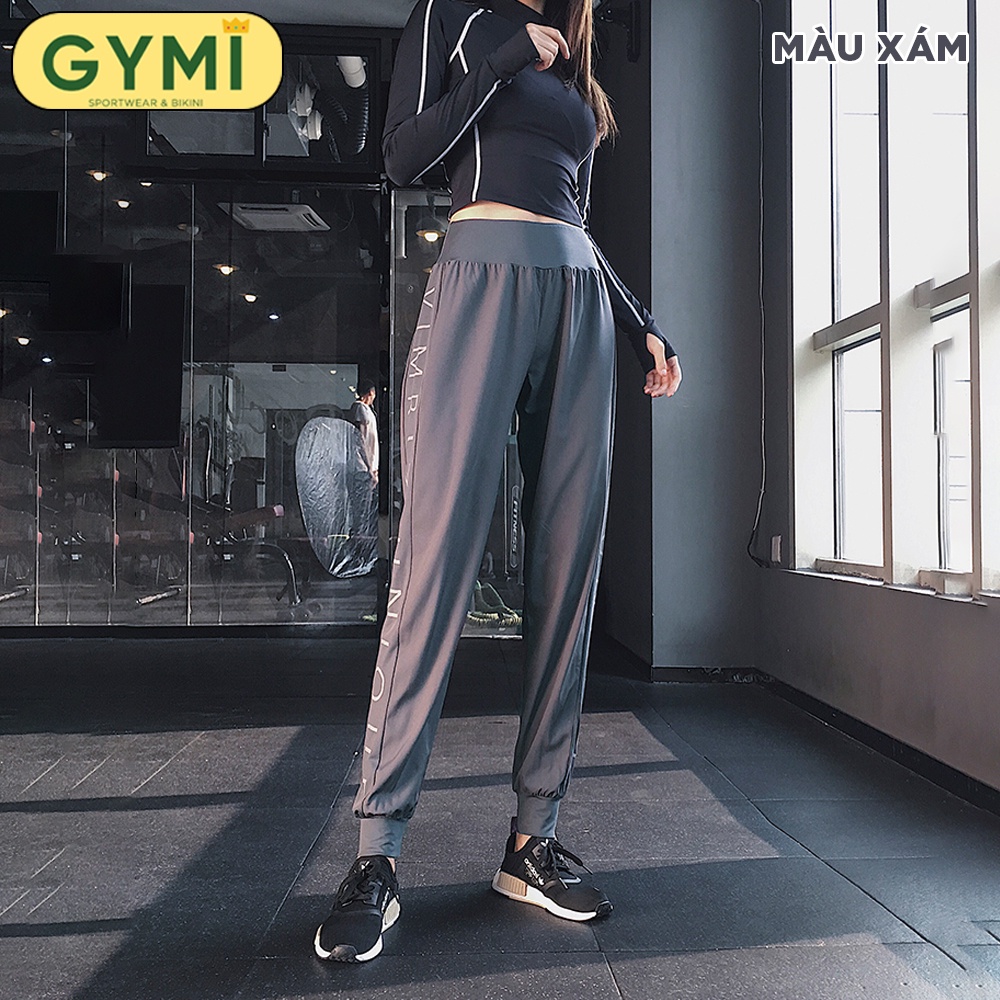 Quần jogger tập gym yoga rumba nữ QJ01 YIMRIZ UNIQUE dáng thể thao chất gió giấy phối thun lạnh phom rộng co giãn