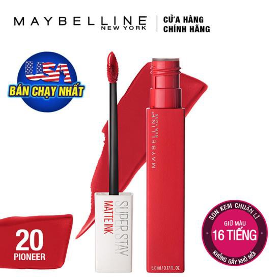 Maybelline - Son kem chuẩn lì giữ màu 16h Maybelline Super Stay Matte Ink 5ml