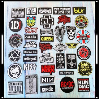 ♚ Miếng Dán Ủi Thêu Hình Ban Nhạc Rock/ Rock/ Rock Công Nghiệp/ Nặng ♚ 1 Miếng Ủi Thêu Hình Người Hâm Mộ