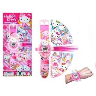 Đồng hồ chiếu hình 3D trẻ em chiếu hình cho bé 24 hình chủ đề hoạt hình (hello kitty/ người nhên/chú chó cứu hộ)