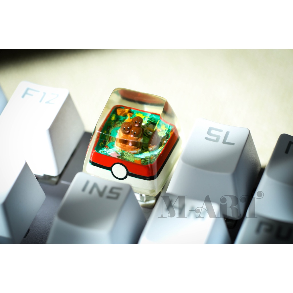 Nút bàn phím cơ resin Pokemon Dugtrio siêu dễ thương - Dugtrio Pokemon Keycaps