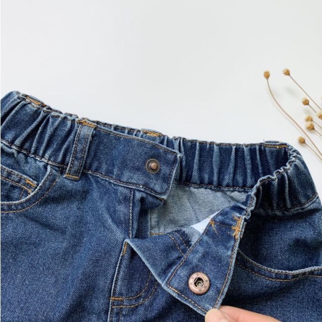 Quần short jean đậm basic cho bé Q662