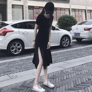 Đầm Nữ Ngắn Tay Màu Đen