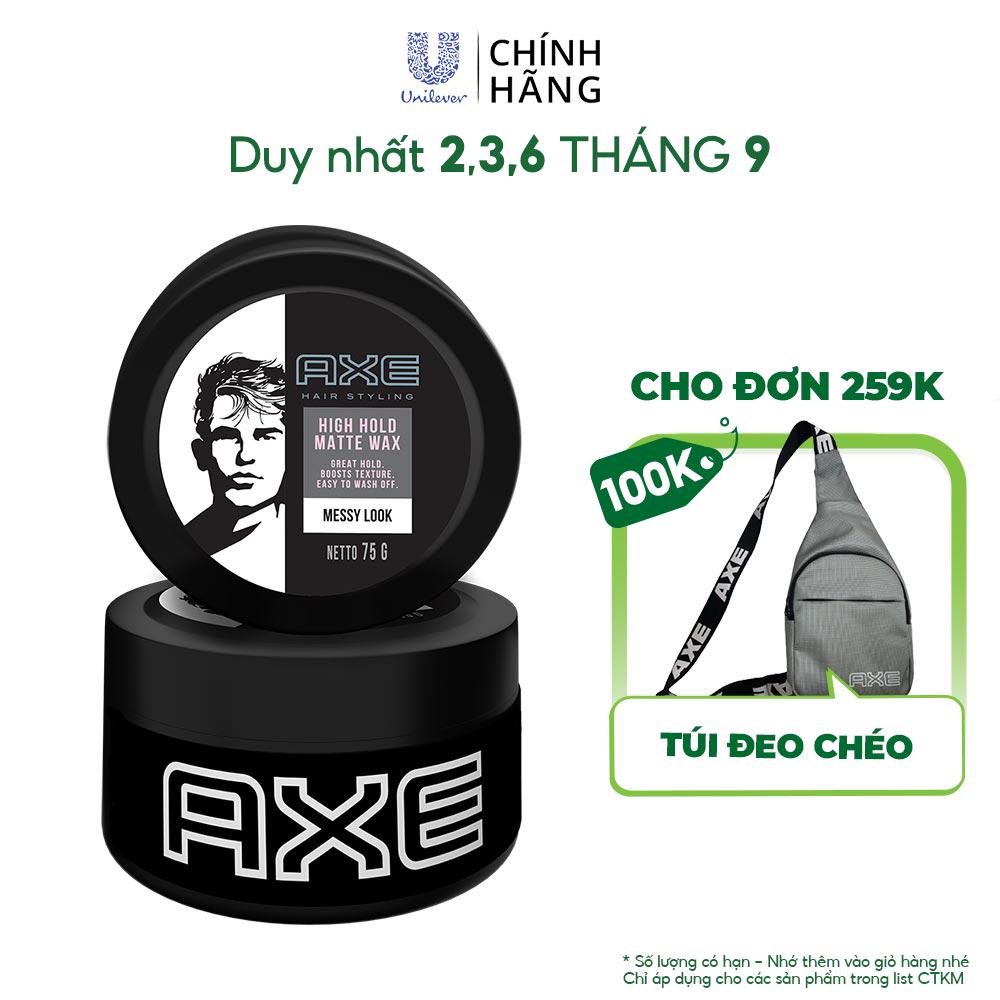 Wax tạo kiểu tóc AXE Messy Look giữ nếp tối ưu, bật tung khí chất dành cho nam, 75g