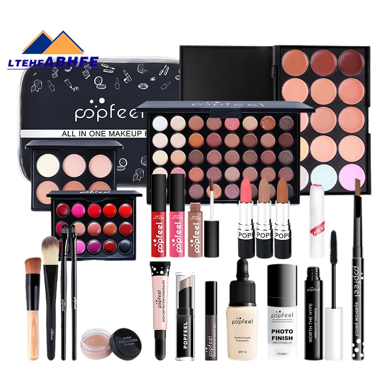 (Hàng Mới Về) Bộ Mỹ Phẩm Trang Điểm Chuyên Nghiệp Kèm Túi Đựng Tiện Dụng