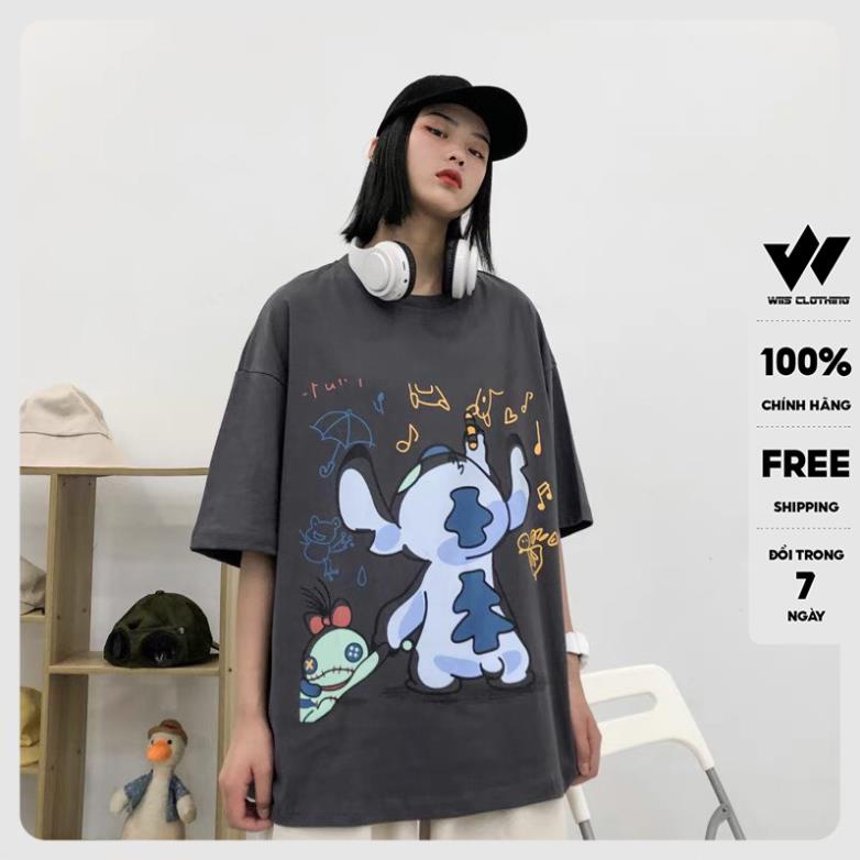 Áo phông nữ WIIS tay lỡ unisex form rộng Vẽ Tranh thời trang nam nữ thun oversize ✨
