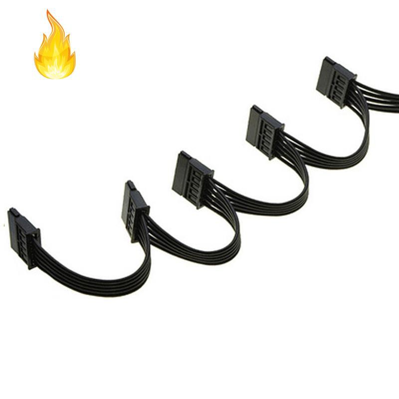 Cáp Chia Nguồn 4pin Ide 1 Sang 5 Sata 15pin Cho Pc Sever 18awg 4-pin Đến 15-pin
