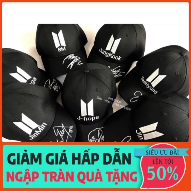 Mũ nón kết,Mũ lưỡi trai,Nón Nam Nữ các thành viên Jin,J-Hope,Jungkook,TaeHyunh,Suga,Jinmin,RM BTS Hàn Quốc xịn