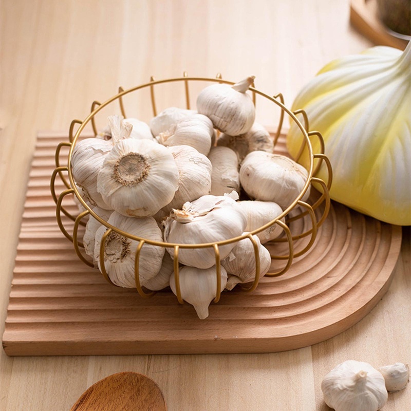 Rổ Sắt Đựng Trứng / Khoai Tây / Tỏi / Trái Cây Để Bàn Tiện Dụng Cho Nhà Bếp Giá