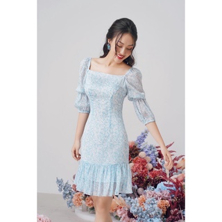 Váy, đầm nữ cổ vuông đuôi cá