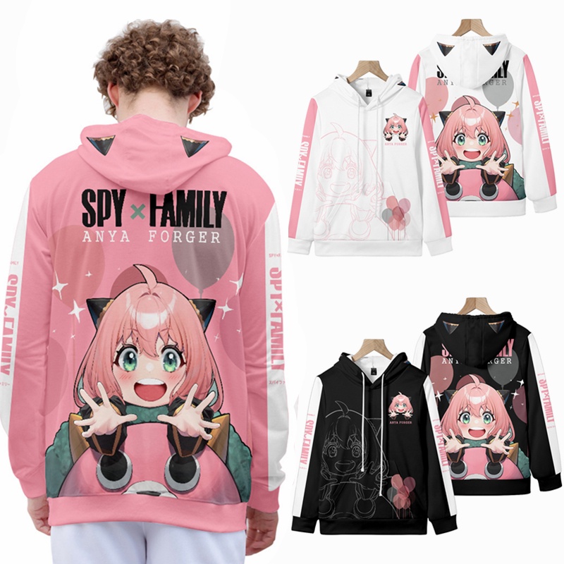 Áo Khoác Hoodie Hóa Trang Nhân Vật Anya Trong Phim Hoạt Hình SPY×FAMILY Dành Cho Nam Và Nữ