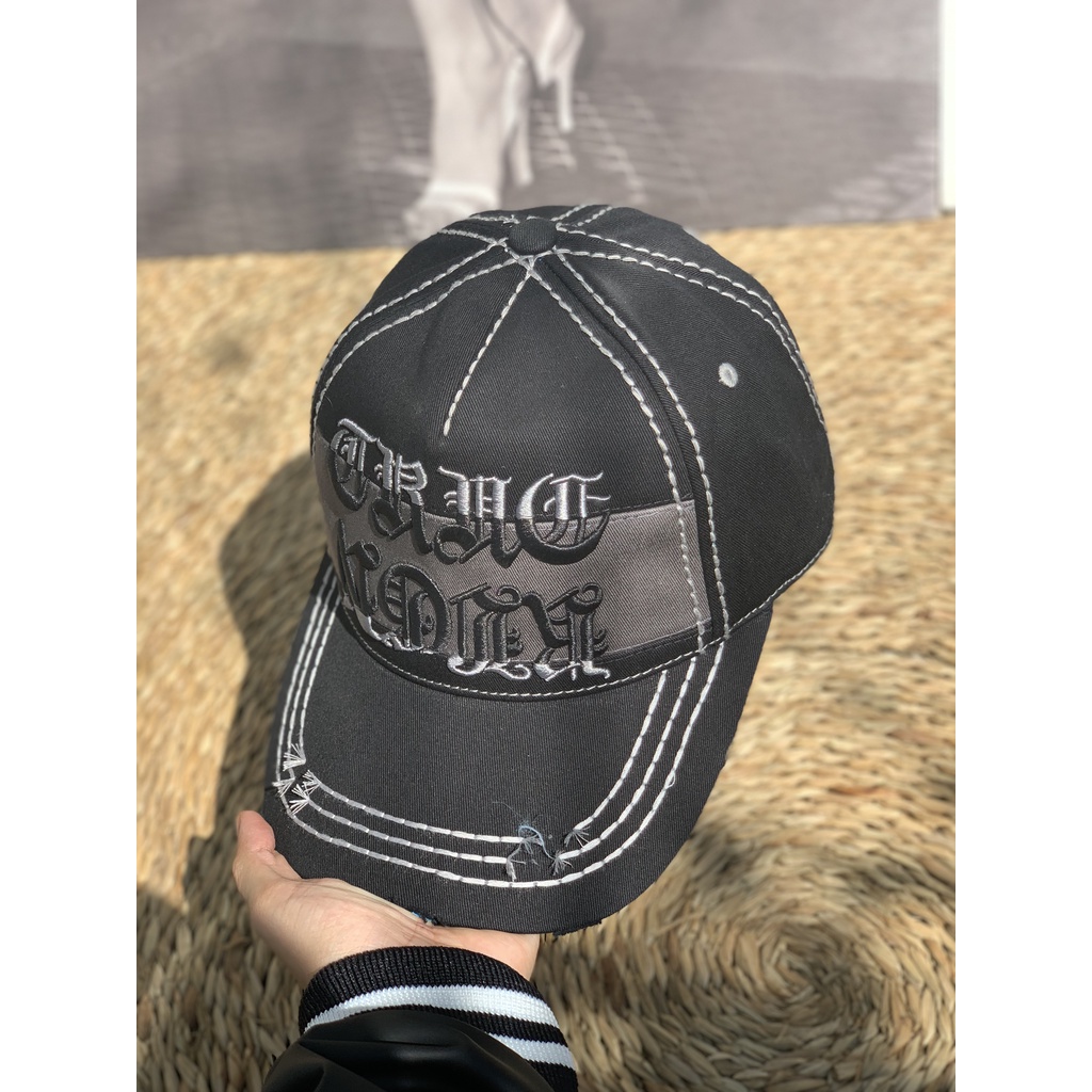 Nón kết ÔNG ĐỊA font chữ đặc biệt phối đen trắng cao cấp N2012. Hàng VNXK bản cao cấp FreeSize Unise