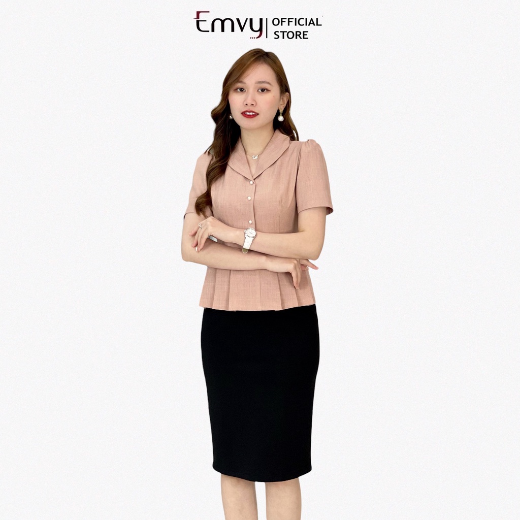 Bộ vest nữ  công sở liền thân, chất Xước Hàn cực sang trọng. EMVY B42 | WebRaoVat - webraovat.net.vn