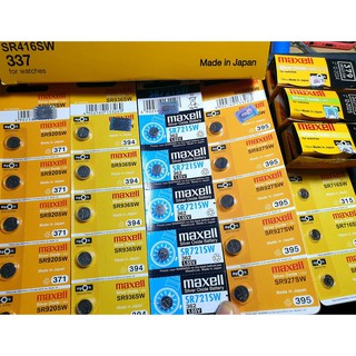 Pin cúc áo Maxell Silver Oxide các loại 315 317 335 337 362 364 371 379 394 395 377 Hg 0% 1.55V