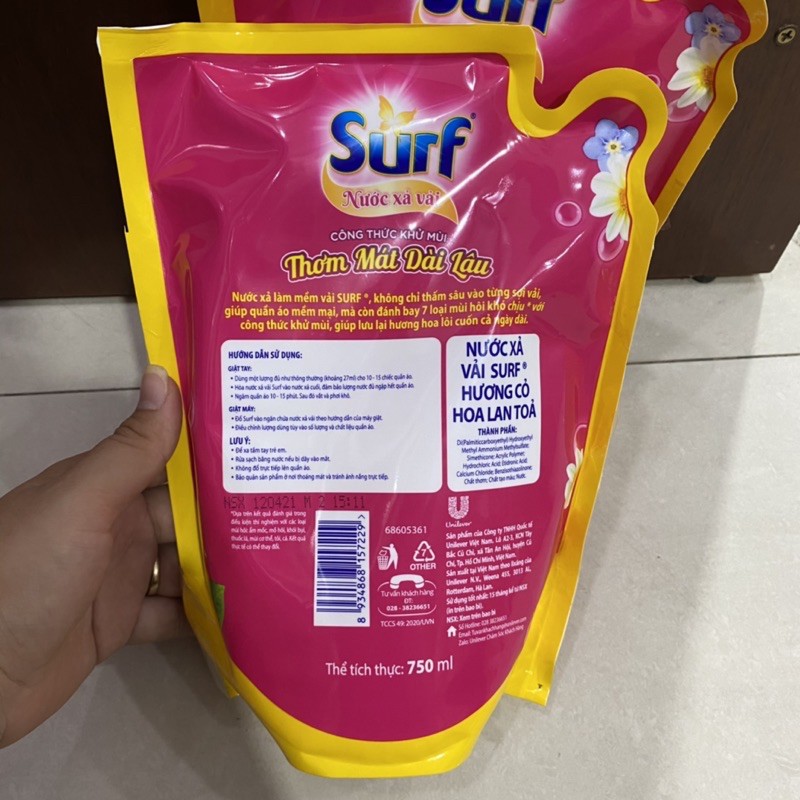 Nước Xả Vải Surf Túi 1.6L Hương Hoa