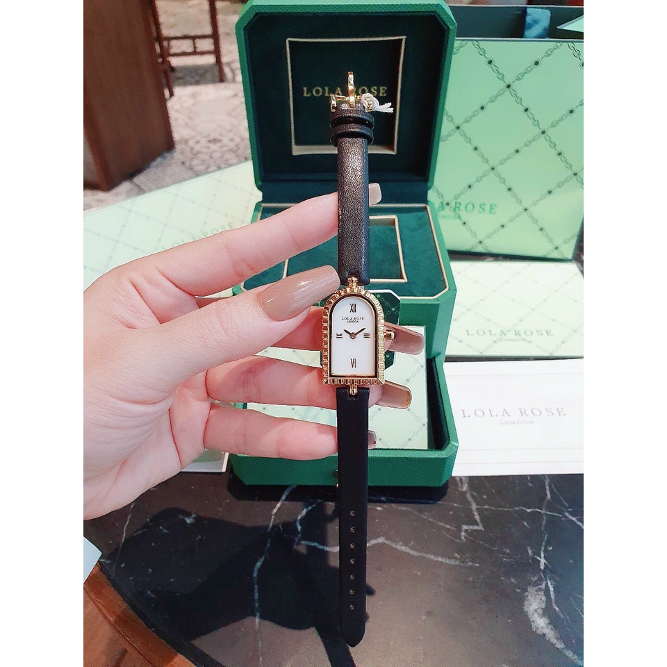 Combo Qùa Tặng ,Đồng hồ nữ LoLa Rose , Mặt Chữ Nhật size 18 x 29mm fullbox