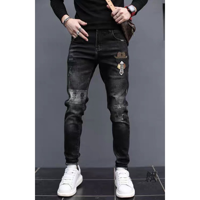 Quần Jean Nam - Quần Bò Nam co dãn ôm form tôn dáng chuẩn, quần jean thời trang cao cấp nam Muradfashion mẫu NT500