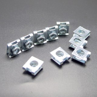 Bộ 10 Pát kẹp để vặn ốc vít xe máy M6 loại 6mm (Bạc)