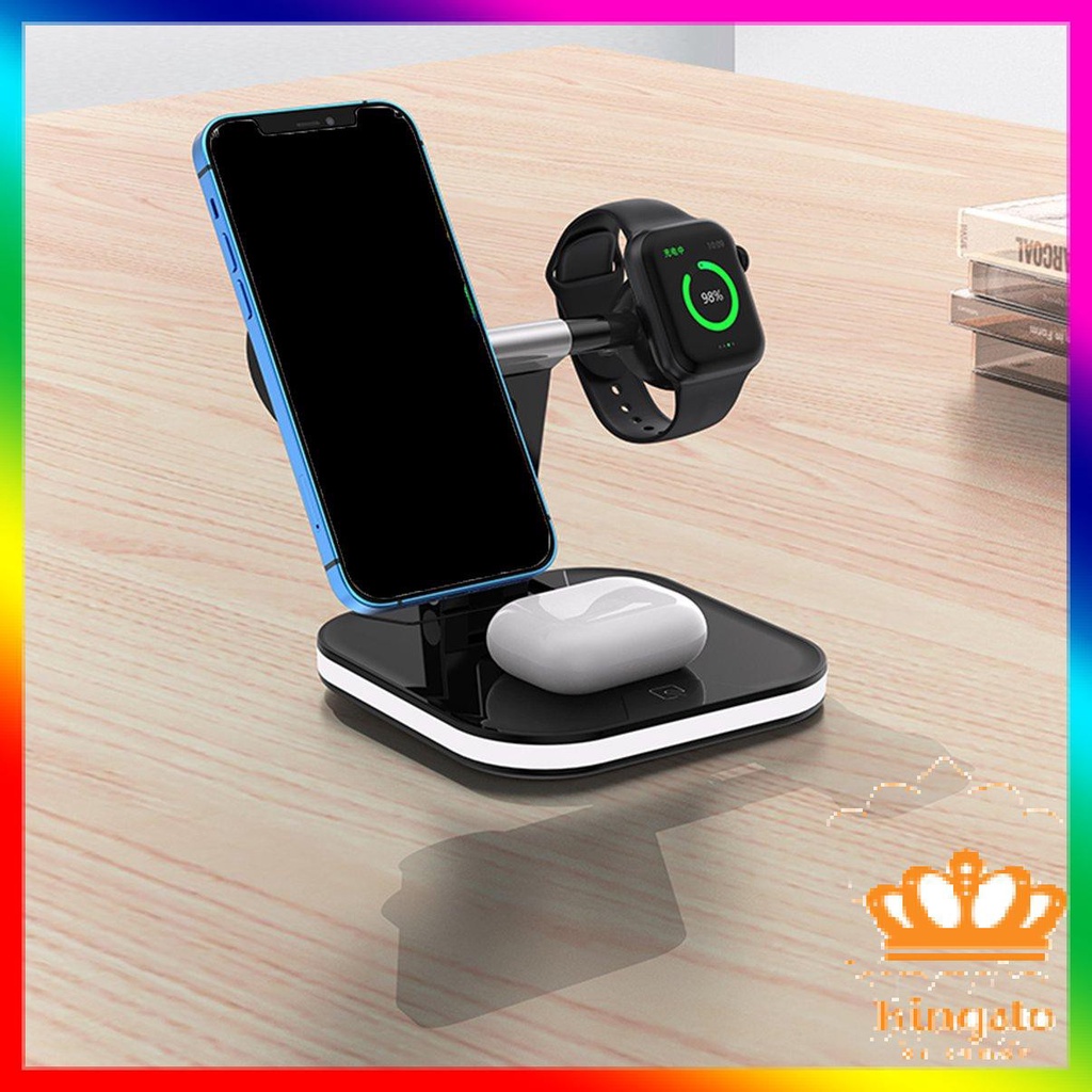 [Mới]Magnetic Wireless Charger Fast Charging For IPhone For AirPods For Iwatch