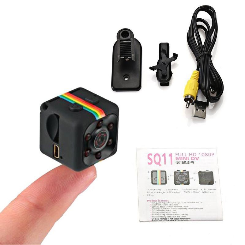 Camera mini Sq11 Plus 2021 - camera hành trình mini Sq11 Plus, siêu nhỏ với 8 mắt hồng ngoại quay đêm full HD 1080