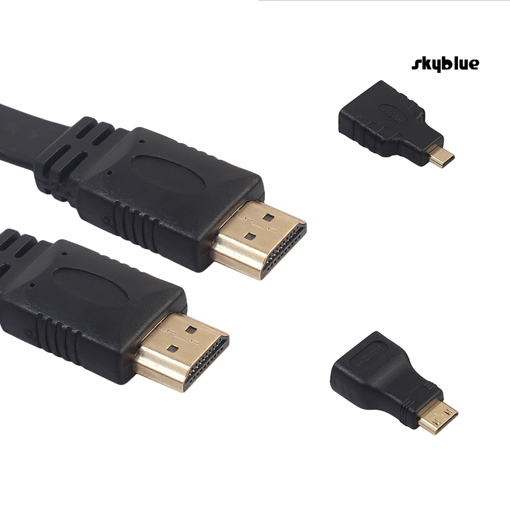 [SK]1.5M 1080P HD Cable HDMI-compatible to Mini Micro Adaptor Kit Set for Android Tablet PC TV
