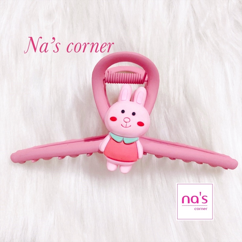Kẹp thỏ Hồng kim loại cute