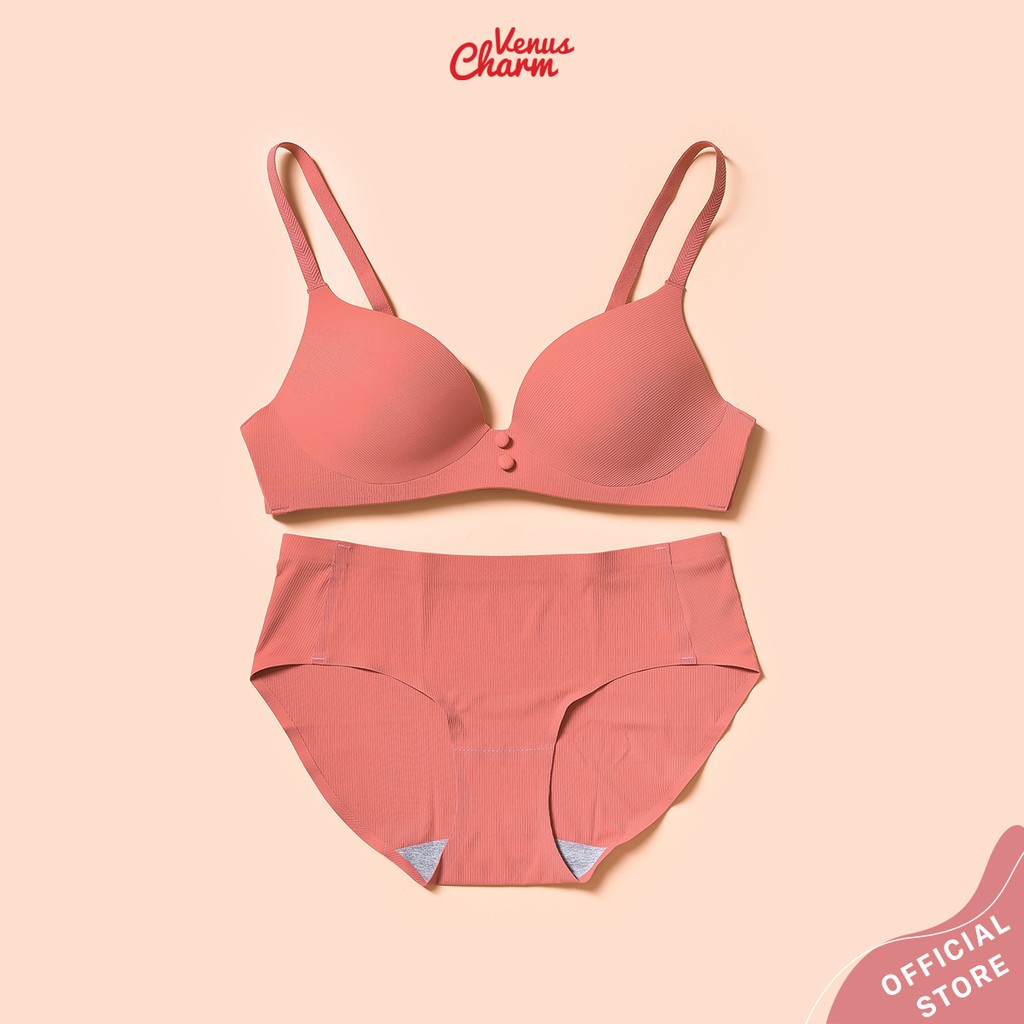 Bộ quần áo lót nữ Venus Charm 1803 đệm mỏng không gọng ôm ngực tự nhiên | BigBuy360 - bigbuy360.vn