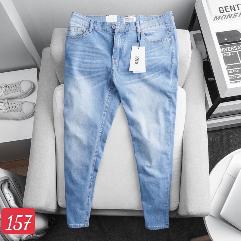Quần jean nam ⚡ 𝗛𝗮̀𝗻𝗴 𝗰𝗮𝗼 𝗰𝗮̂́𝗽 ⚡ Quần bò đẹp VNXK cao cấp ZR chất jean co giãn thời trang