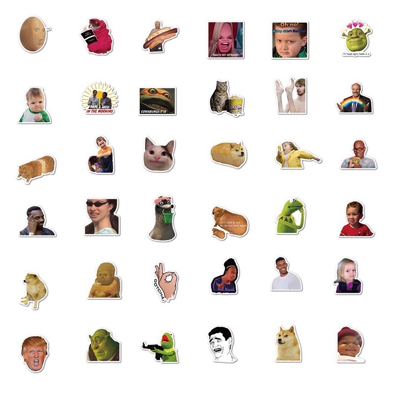 10 Sticker hot meme chống thấm nước