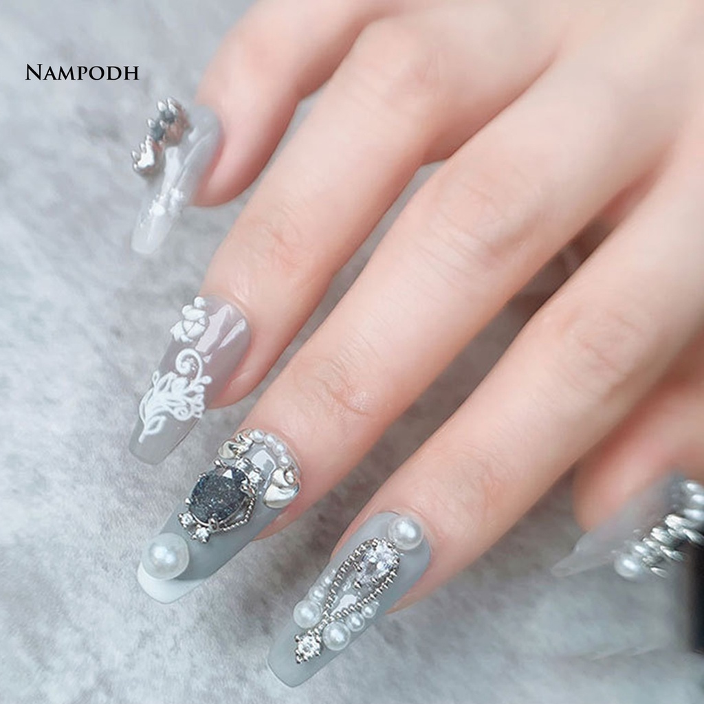 MJ Nail Rhinestone 3D Flat Back Multi Colors Exquisite Vintage Nail Decor Stone for Female