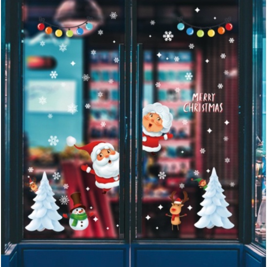 Decal Trang Trí Noel - Giáng sinh vòng hoa và những người bạn | BigBuy360 - bigbuy360.vn