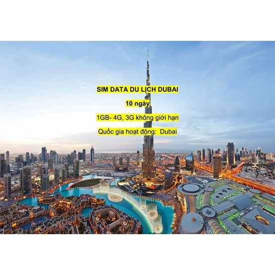 Sim Du lịch Dubai 10 Ngày