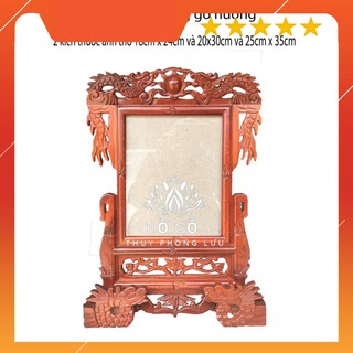 Khung ảnh rồng song long - gỗ hương cao cấp sang trọng
