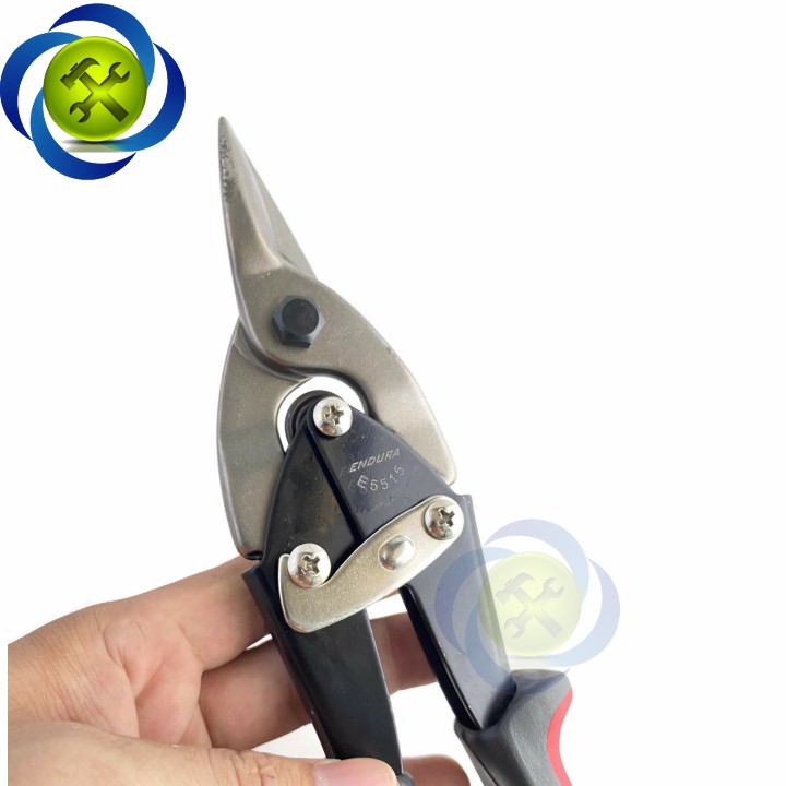 Kéo cắt tôn mũi thẳng cán đỏ ENDURA E5515