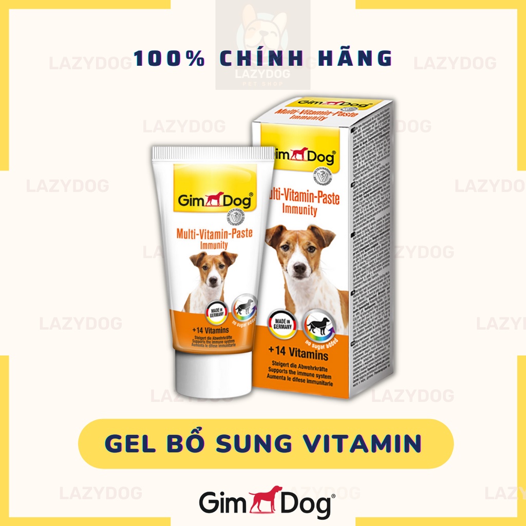 Gel dinh dưỡng bổ sung 14 vitamin tăng cường miễn dịch cho chó Gimdog Multi - Vitamin Paste 50g
