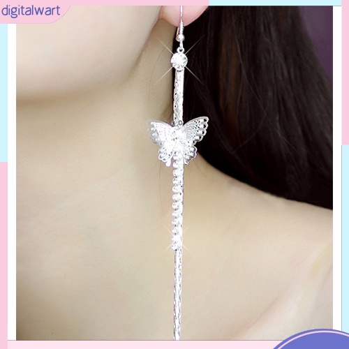 Đôi Khuyên Tai Dài Hình Bướm Đính Đá Thời Trang Cho Nữ