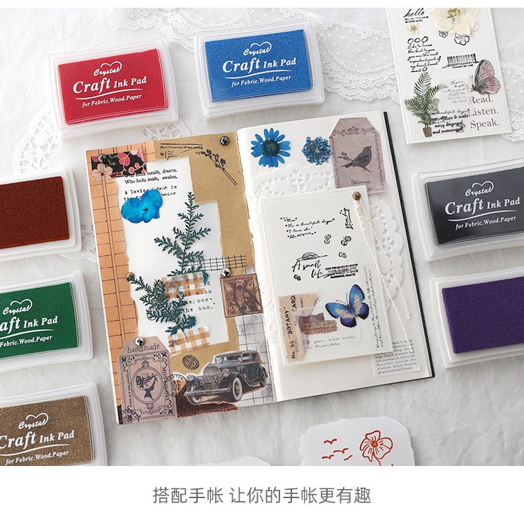 Đệm mực đóng dấu màu kẹo đẹp mắt DIY