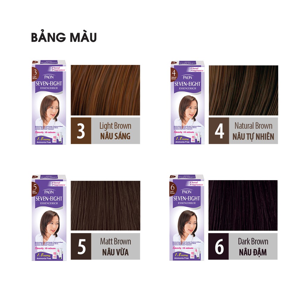 Nhuộm phủ bạc dưỡng chất Seven Eight số 6  Nhật Bản